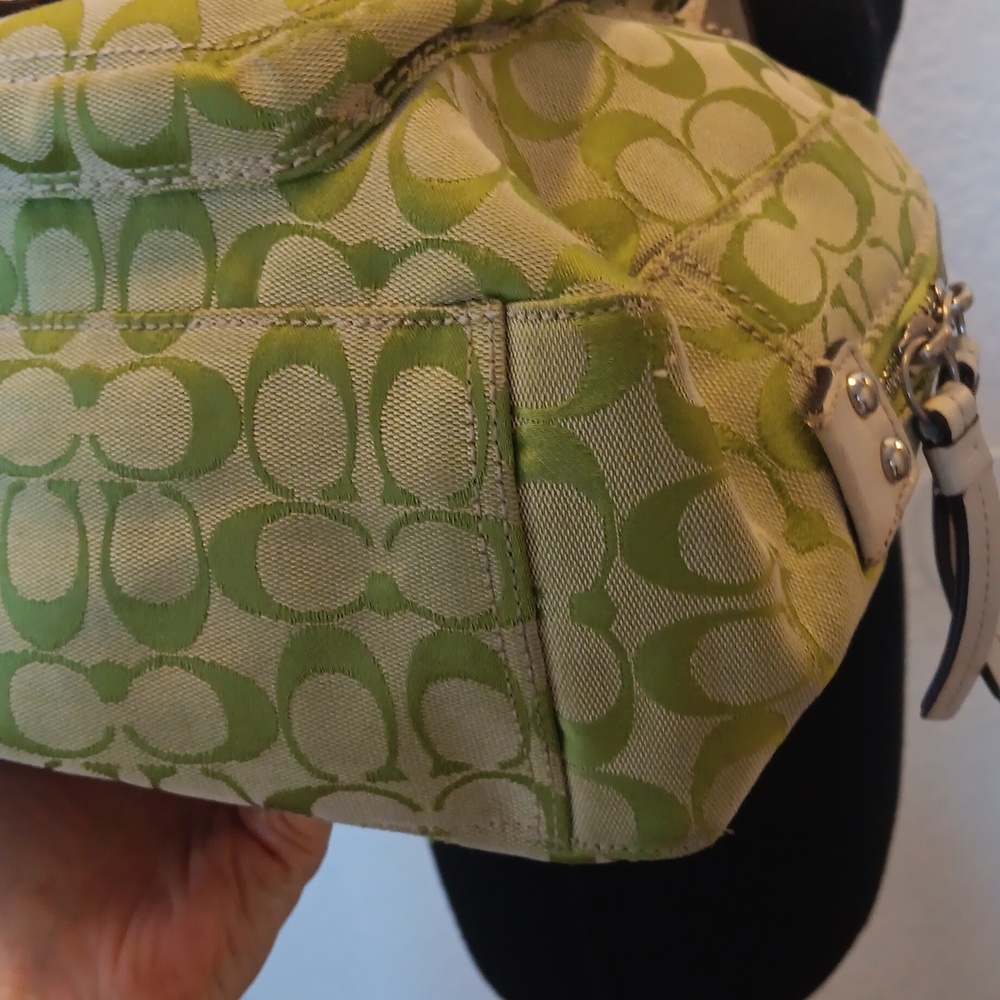 *Upcycled Coach Y2k Green Bag With Coach Ladybug 🐞 - Picture 9 of 17